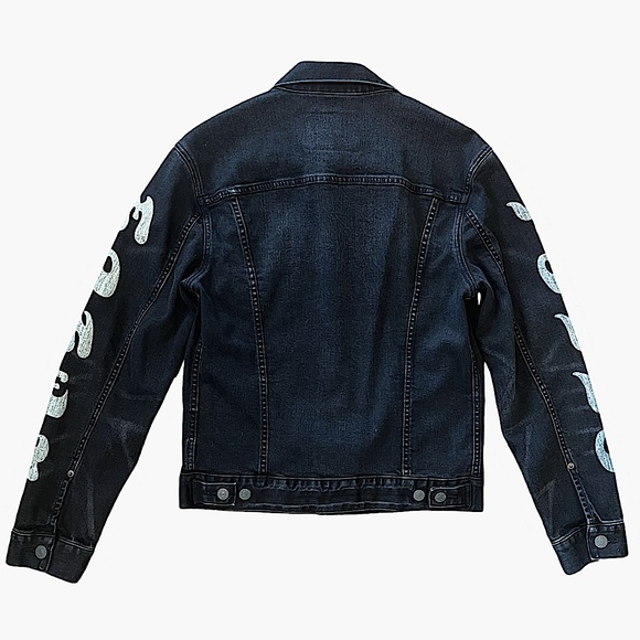 Young Money Black Denim Jacket Lil Wayne American Eagle Jacket Next Level Flex - Picture 2 of 9